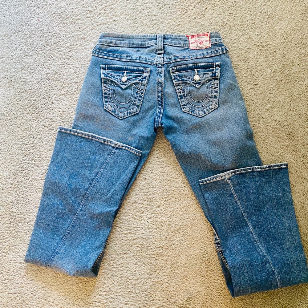 True Religion disco Joey clear rhinestones twisted